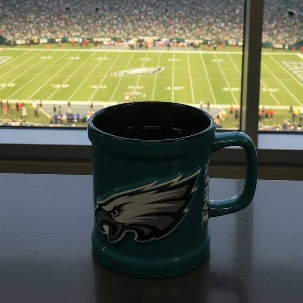 NFL Philadelphia Eagles Football 3D Raised Relief Logo Coffee Mug Ceramic